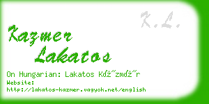 kazmer lakatos business card